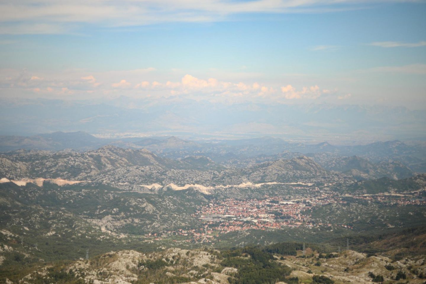 La vue depuis le mont Lovcen