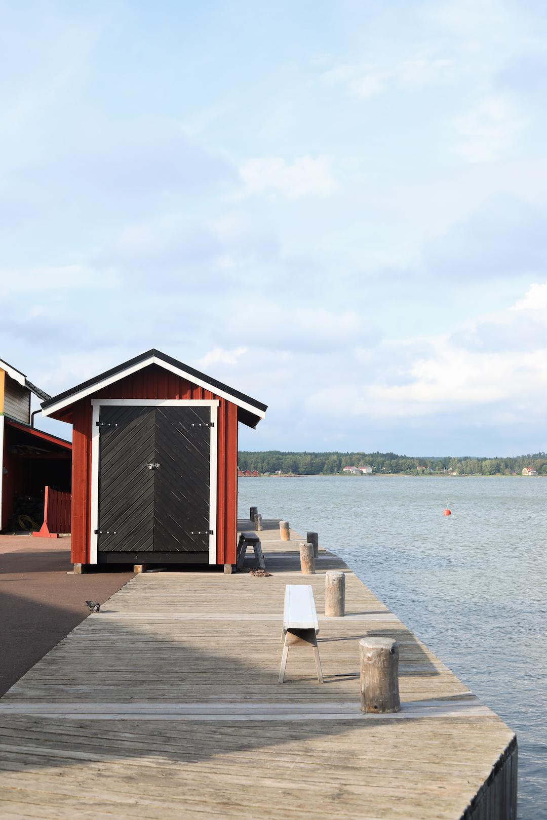 le port du quartier maritime à mariehamn